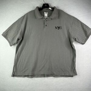 NYC World of Disney Men’s Size 2XL Gray Mickey Mouse Embroidered Polo Shirt
